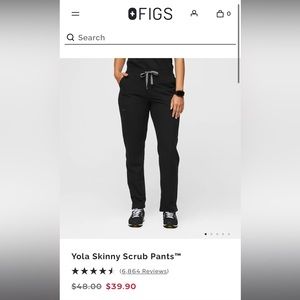 Figs black scrubs - yola skinny
